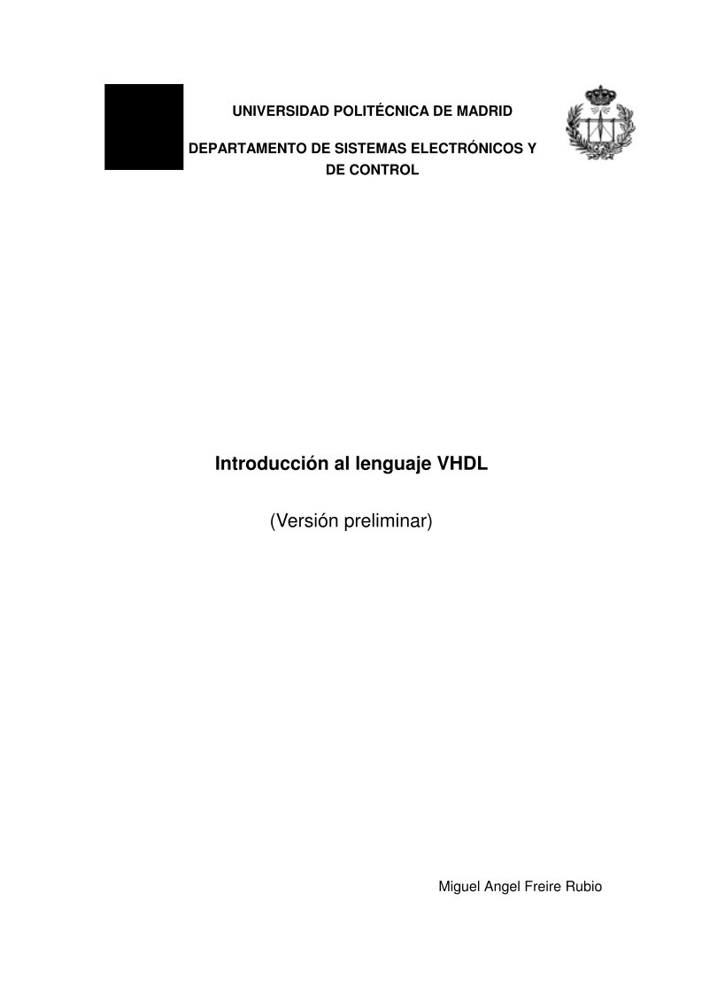 Imágen de pdf Introducción al lenguaje VHDL